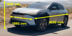 Toyota bZ4X dimensions